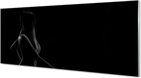 Panel szklany do Kuchni Kobieta z Długimi Włosami