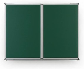 Tablica kredowa ceramiczna zielona składana, magnetyczna, 2400 x 900 mm