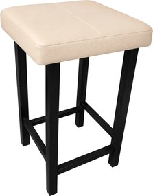 Taboret Klasyk tkanina Eko-skóra podstawa metalowa Stołek Loft : Kolor Stelaża - Czarny , Kolor tkaniny - EKO-SKÓRA - 18D, Typ tkaniny - Eko-skóra , Wysokość - 60 cm
