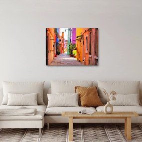 Obraz - Kolorowy dom w Burano, Wenecja (70x50 cm)