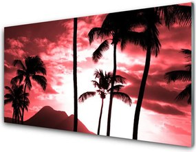 Szkło do Kuchni na Ścianę Egzotyczne Góry W Słońcu