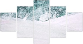 Obraz - Turkusowa abstrakcja (125x70 cm)