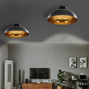 Czarno-złota okrągła lampa sufitowa 2 sztuki - EX157-Elgin