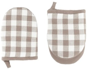 Bawełniana rękawice kuchenne zestaw 2 szt. Gingham – Tiseco Home Studio