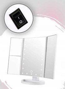 Lusterko Do MAKIJAŻU Powiększające 3X Kosmetyczne PODŚWIETLANE LED | VOLAN