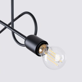 Żyrandol LOOP 2 czarny supeł SOLLUX  LIGHTING