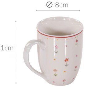 Kubek porcelanowy w kwiaty BLÜMI, 350 ml