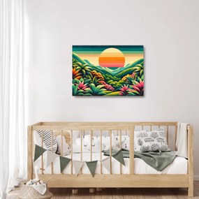 Obraz na szkle - Kolorowy zachód słońca (70x50 cm)