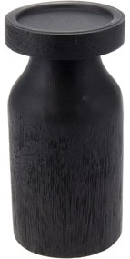 Świecznik z drewna mango Thabo, 10 x 20 cm, czarny