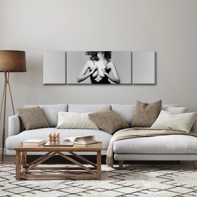 Obraz kobiety w czarnej sukience (170x50 cm)