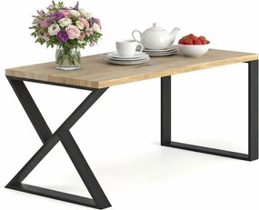 Prostokątny dębowy stół loftowy 160 x 70 M4-H00