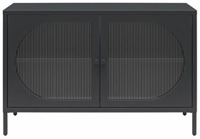 Czarna metalowa witryna 100x64x40 cm Luna – Støraa