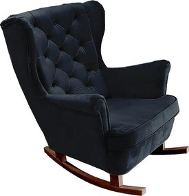 Fotel Relax z Tapicerowanym Siedzeniem i Podłokietnikami, Fotel TV 102x81x95cm Czarny_29863