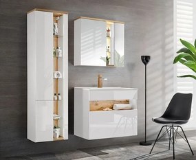 Komplet mebli łazienkowych Laures 4Q 80 cm - Biały połysk