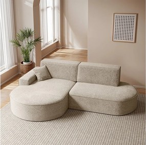 Narożnik Modena Pro, tkanina Arena, Beżowy, Lewy