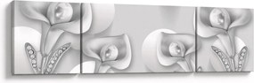 Obraz - kwiatowy wzór (170x50 cm)
