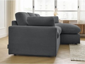 Ciemnoszary sztruksowy narożnik Belair – Bobochic Paris