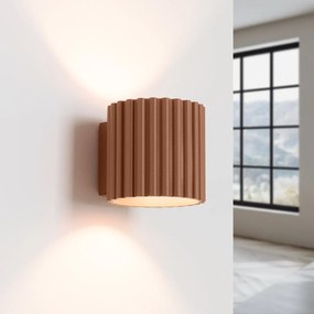 Kinkiet AURA mocca G9 ryflowany SOLLUX  LIGHTING