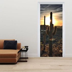 Fototapeta na drzwi - Kaktusy w słońcu (95x205cm)