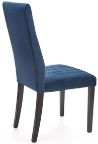 Krzesło drewniane tapicerowane DIEGO 2 velvet pikowany Pasy - MONOLITH 77 (granatowy)