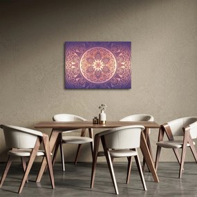 Obraz - Mandala na fioletowym gradiencie (70x50 cm)