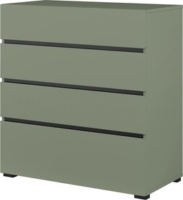 Komoda SICIO 80 cm do Salonu Sypialni Zielony-czarny onyks