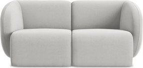 Jasnoszara aksamitna sofa 174 cm Lani – Makamii