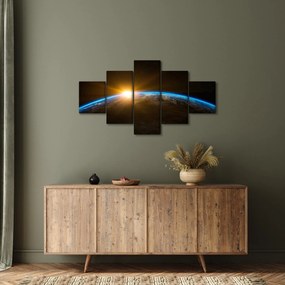Obraz planety Ziemi z kosmosu (125x70 cm)