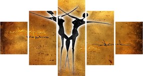 Obraz przedstawiający tańczącą parę (125x70 cm)