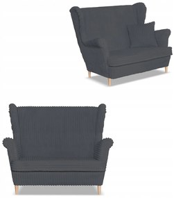 Sofa kanapa uszak Rene Estella skandynawska Family Meble c. szara sztruks