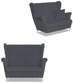 Sofa kanapa uszak Rene Estella skandynawska Family Meble c. szara sztruks