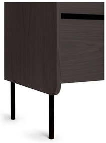 Czarna wysoka komoda w dekorze dębu 80x82 cm Wrap – Bonami Selection