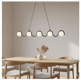 Żyrandol na przewodzie SINUS 5xG9/8W/230V czarny