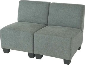 Modułowa sofa 2-osobowa Moncalieri,  szary, bez podłokietników