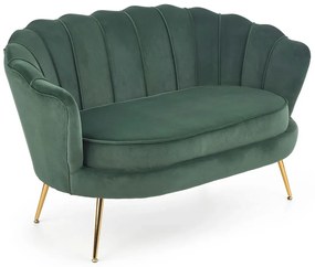Zielona tapicerowana sofa glamour - Ilmsa 4X