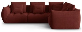 Czerwony narożnik (prawostronny/w kształcie litery L) Bloom – Micadoni Home