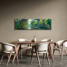 Obraz - Ilustracja lasu tropikalnego (170x50 cm)