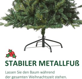 Choinka HOMCOM 1,5m, Sztuczna Tanne z 946 Gałęziami i Metalowym Stojakiem, PVC, Zielona Ø95 x 150H cm