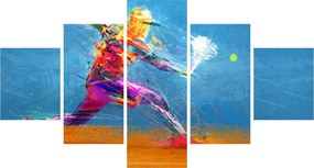Obraz - Malowany tenisista (125x70 cm)