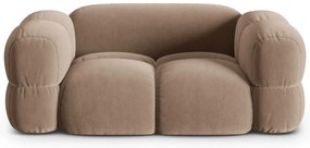 Brązowa aksamitna sofa 180 cm Loretto – Cosmopolitan Design