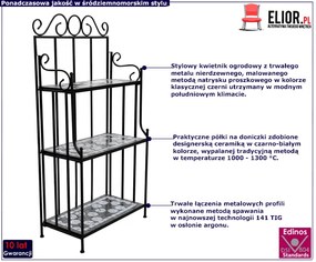 Kwietnik z czarno-białą mozaiką - Industrio