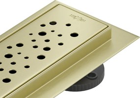 Mexen Flat 360° M12 odpływ liniowy obrotowy 50 cm, złoty szczotkowany - 1A21050-40