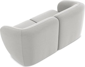 Jasnoszara aksamitna sofa 174 cm Lani – Makamii
