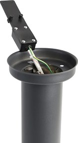Antracytowa lampa słupkowa 45 cm IP44 - Rox