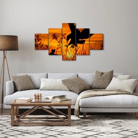 Obraz sylwetki drapieżnika (125x70 cm)