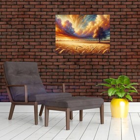Obraz – Drzewo na polu (70x50 cm)