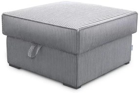 Jasnoszary puf SMART COSARO z miejscem do przechowywania 65x65 cm