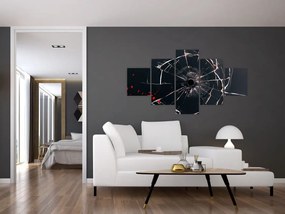 Abstrakcyjny obraz - potłuczone szkło (125x70 cm)