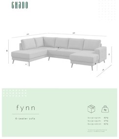 Ciemnozielony narożnik (lewostronny/w kształcie litery U) Fynn – Ghado