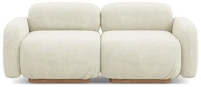 Kremowa sofa modułowa z materiału bouclé 190 cm Ailani – Makamii